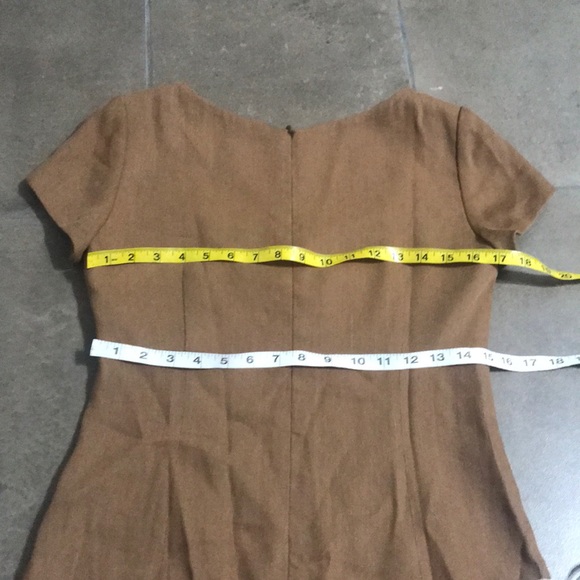 Zenobia Brown Square Neckline Dress Sz 6 - Picture 8 of 9